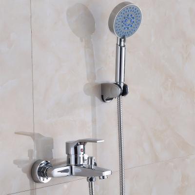 China Modern copper single shower handheld shower set triple concealed faucet hot and cold mixed water factory sanitary ware wholesale for sale