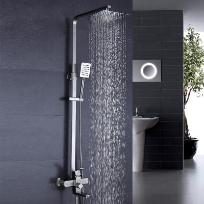 China Modern 304 Stainless Steel Lifting Shower Set Water-saving Pressurized Bathroom Bath Hot And Cold Shower Faucet for sale