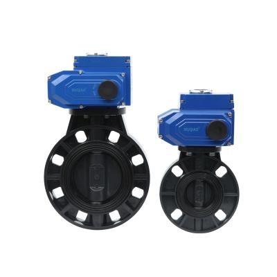 China UPVC Upvc Butterfly Valve Flange Electric Explosion Proof Butterfly Valve Electric Butterfly Valve for sale