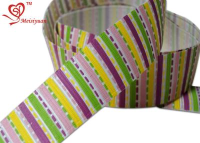 China Custom Colorful Stripe / Rainbow  Grosgrain Ribbon for Hair Bows for sale