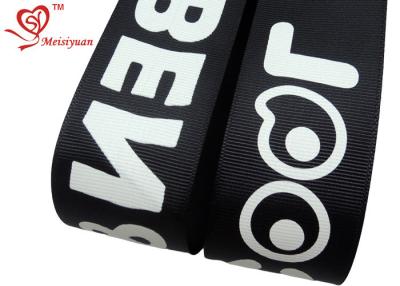 China Fashionable black 2 inch personalised grosgrain ribbon Custom logo Accepted for sale