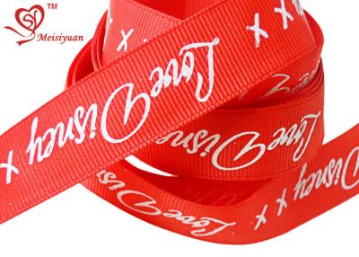 China Waterproof printed favor ribbon Black color , custom printed halloween grosgrain ribbon for sale