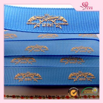 China 100 yards each roll 1 Inch Blue grosgrain christmas wrapping ribbon for sale