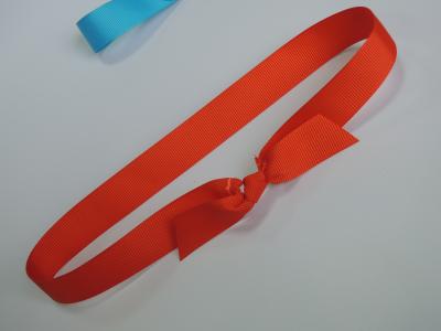 China Red / blue color christmas ribbon bows Hand made , gift basket bows Printing Allowed for sale