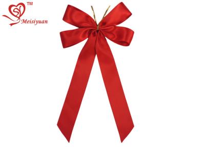 China Red stain Ribbon tie Christmas ribbon bows customized size For Wine Bottle Neck for sale