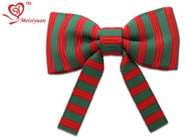 China Striped Grosgrain ribbon christmas wrapping bows Vivid color Printing for sale