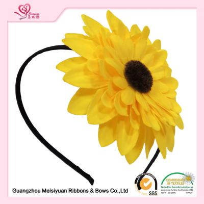 China Sweet Yellow Daisy baby Flower Girl Headband 10cm Size OEM & ODM Accepted for sale