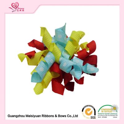 China 6cm Grosgrain korker / Curly Hair Bows cute newborn baby girl hair accessories Eco - friendly for sale