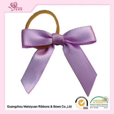 China 7 * 7cm In All Colors Elastic Ribbons Bows / ribbon elastic hair ties 100% Polyester for sale