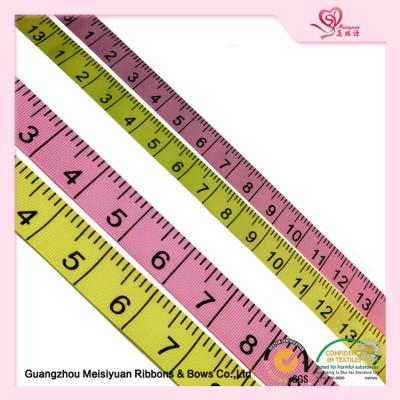 China Beautiful 20mm Custom Printed Grosgrain Ribbon Ruler double face Ribbon for sale