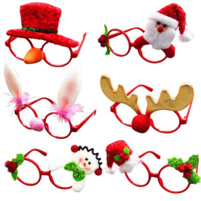 China Wholesale Funny Multi Pattern Christmas Glasses Frames Novelty Kids Toy Decorative Glasses for sale