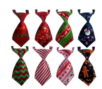 China Christmas Cat Dog Neckties Bow Ties Polyester Christmas Ties Small Adjustable Pet Bow Tie Neckties For Puppy Cat Accessories for sale