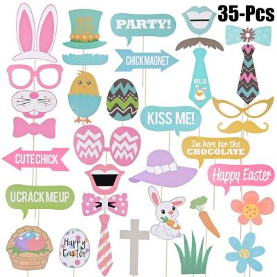 China Easter Paper Bunny Chick Easter Party Photograph Props Decoration for sale