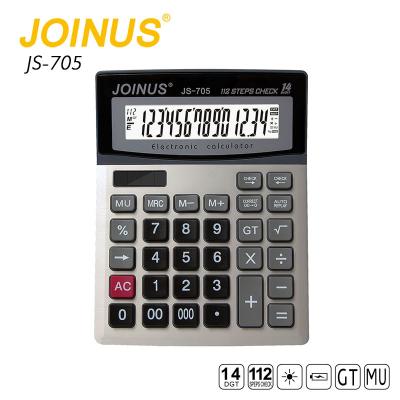 China Calculator Joinus Factory Price Supply 14 Digits Office Tools Business General Purpose Stationery Calculate Electric Solar Fractions Calculator for sale