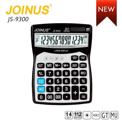 China New Products JOINUS Logo Office Accessories Business Stationery Custom Double Digits Power 14 General Purpose Calculator Electronic Solar Calculator for sale