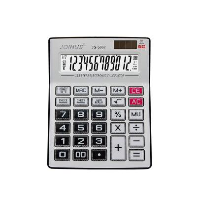 China Cheap General Purpose Calculator Prices Joinus Business Stationery School Office Customized Logo Desktop Led Display 12 Digits Electronic Solar Calculator for sale