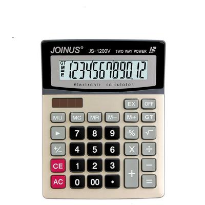 China Universal Purpose Office 12 Digit Stationery Import Office School Stationery Wholesale Joinus Business Electronic Solar Calculator for sale