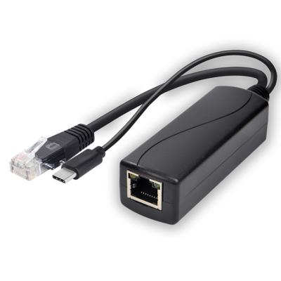 China Brand New Type C 5V Poe POE Splitter Adapter 48V To 2.4A W USB Micro IEEE 802.3Af Plug Power for sale