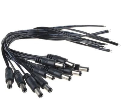 China CCTV Camera 12V DC Power Braid Male 5.5*2.1mm Cable Plug DC Power Wire Cable for sale