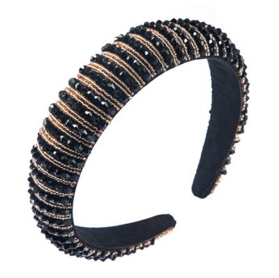 China Korean fashion version of the forest themed hand - woven beaded crystal headband hair accessories for women for sale