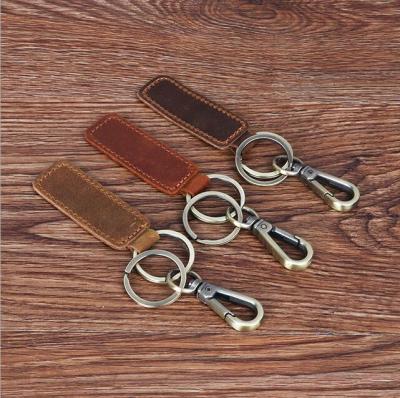 China Luxery Design Classic Men And Women Multicolor Genuine Leather Car Key Chain Keyring For Sale for sale