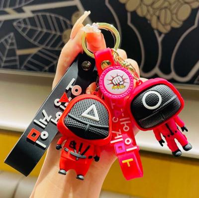 China Luxery New High Quality Squid Game 3d PVC Key Chain for sale