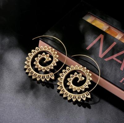 China Artilady FASHIONABLE Newcomers 2021 Europe And USA Boho Circle Gypsy Tribal Ethnic Spiral Earring for sale