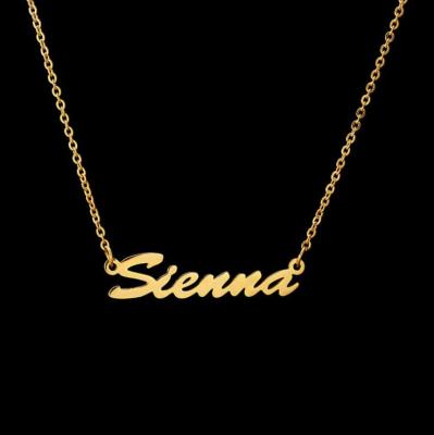 China CLASSIC personalized custom name necklace stainless steel charm name jewelry any name font style to choose for girl kids for sale