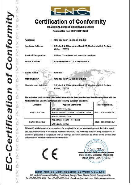 CE - Oriental-Laser (beijing) Technology Co., Ltd.