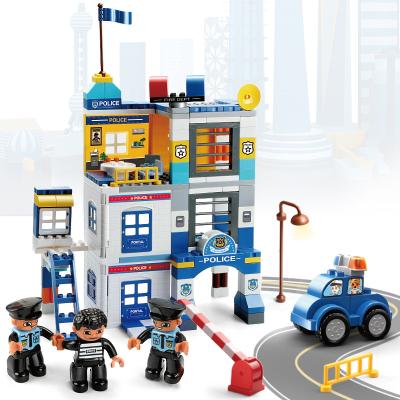 China Eco-Friendly Police Headquarters Gifts FEELO 167pcs Building Blocks Material Children Puzzle Toys Building Blocks Puzzle Particles Building Block Toy for sale