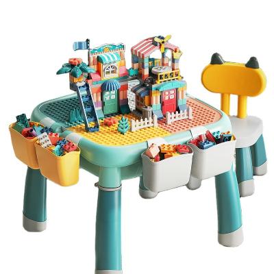 China FEELO Eco-Friendly Material Building Block Learning Table Multifunctional Table Educational Toys 1-3 Years Baby Gift For Kids for sale