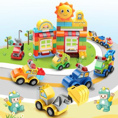 China FEELO 179 Pcs Children's Various Car Tabletop Toys Building Blocks Building Toys Puzzle Eco-friendly Material Gift Building Blocks Jigsaw for sale