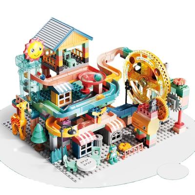 China FEELO Eco-friendly Material 299 Pcs Slide Building Blocks Kids Gifts Early Education Building Block Toys Large Size Building Blocks For Children for sale