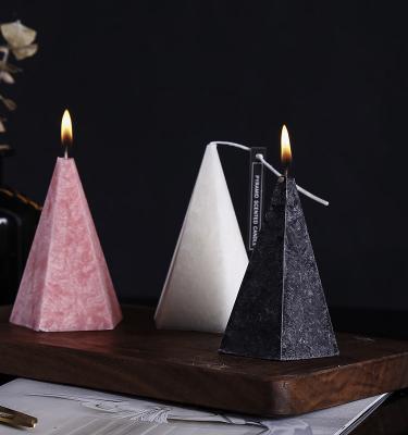 China Birthdays Simple Nordic Geometric Cone Essential Oil Scented Candle Fragrance Home Decoration for sale