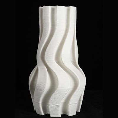 China Art Crafts Desktop Ornaments Home Ceramic Decor Rotating Art Deco YKL 3D Vase White Vases for Wedding Centerpiece for sale