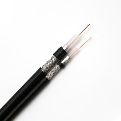 China Flexible 75ohm RG6 1.02mm Koaxialstromkabel der Überwachungsanlage- zu verkaufen