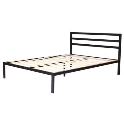 China Cheap price china headboard home bookcase hotel furniture metal design wooden slats bed in for sale