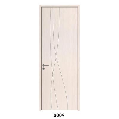 China Anti-theft Modern Design WPC Wooden Interior Doors For Villa House Residential School Hospital for sale