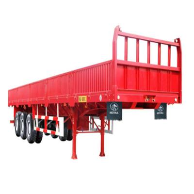 China Truck Trailer 4 Axle Curtain Side Wall General Cargo Truck Semi Trailer With Side Doors for sale