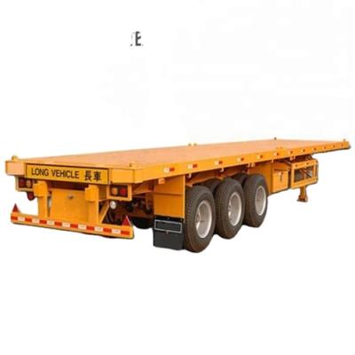 China Truck Trailer 12 Meter Truck 40 Ft Long Semi Trailer Container Flatbed Semi Trailer 60 Ton for sale