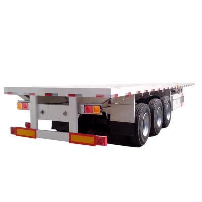 China High Quality 4 Axle Truck Trailer 30 Ton Flat Bed Semi Trailer Flat Bed Truck Trailer for sale