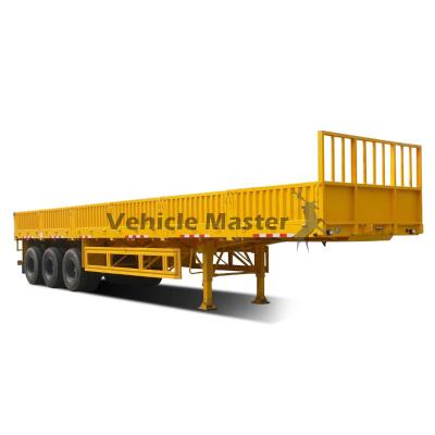 China Mineral Truck Trailer 30-100 Tons 2 Axles 4 Axles 3 Axles Cargo Pipe Wooden Side Wall Truck Trailer Semi Truck or Side Panel Semi Truck Trailer for sale