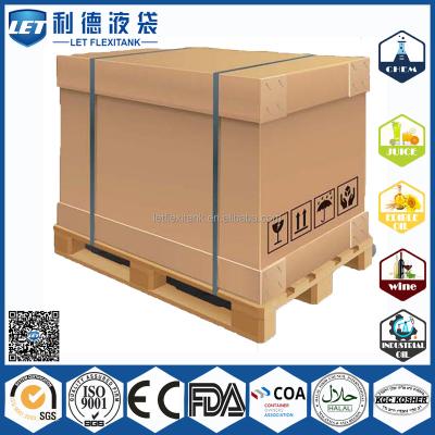 China 1000L Paper IBC Bulk Container With Liner Bag for Liquid Transport en venta