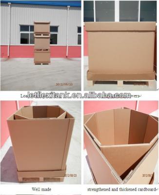 China LET disposable paper IBC liquid container for sale