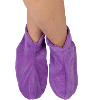 China Microwavable; hot ; Reusable Feet Warmer OEM Pies Calentador Slipper Passionate Booties Microwavable With Aromatherapy For Women Lavender Scented Foot Warmer for sale