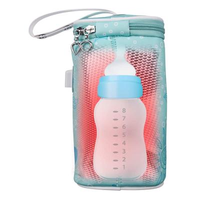 China USB Insulated Baby Bottle Warmer Bag Heating Intelligent Breastmilk Warmer Insulated Tote Bag For Outdoor Walk Baby Bottle Warmer for sale