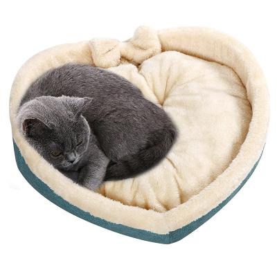 China Haustier Katzenbett OEM Sustainable Washable Heating Cat Plush Bed Cushion Custom Pet for Indoor Kitten to Sleep Calming Soft Pet Cat Bed for sale