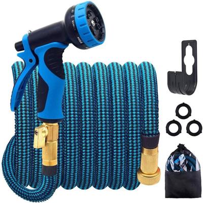 China 100ft Adjustable Expandable Garden Hose, Lightweight Water Hose with 9 Function High Pressure Nozzle, Durable 3-Layers and 3/4