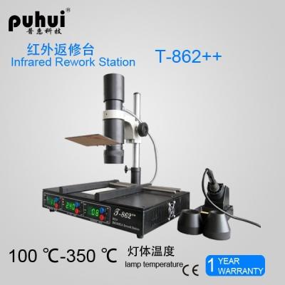 China Puhui Desoldering Station T862++ IRDA SMD and BGA Rework Station 800W for sale