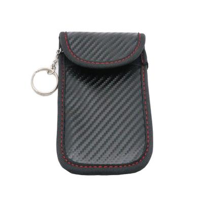 China QRF-09 Carbon Fiber Texture Single Car RFID Signal Blocking, Anti-theft Pocket, Anti-hacking Case Blocker for sale